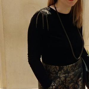 Zara velvet bodysuit - open back